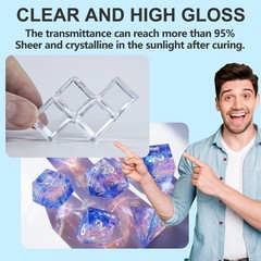 JDiction UV Resin, 300g High Gloss Resin Clear Solar Cure 300g,