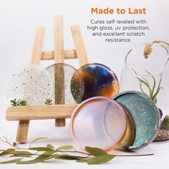 Rolio – Epoxy Resin and Hardener 32 oz Kit, Crystal Clear, Glossy, UV Resistant