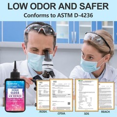 JDiction UV Resin, 300g High Gloss Resin Clear Solar Cure 300g,