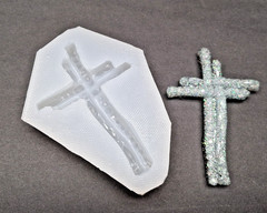 Handmade Double cross diamond pendant N -mold-MOLD ONLY-