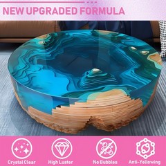 Crystal Clear Epoxy Resin Kit 80oz Self-Leveling Coating And Casting Resin, High