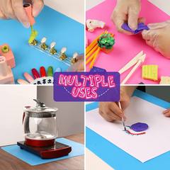 LEOBRO Silicone Mat for Resin Molds, 2 PCS 15.7″ X 11.7″ Playdough Mat, Silicone