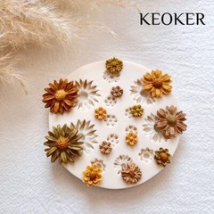 Polymer Clay Flower Molds 2 Pcs Jewelry Making Clay Cutters Medium Flower