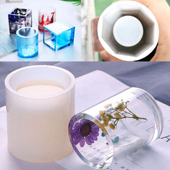 3 Pack DIY Resin Pen Holder Plant Mold Hexagon Cube Cylinder Epoxy Resin Silicon