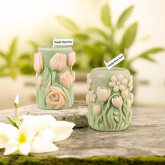 Tulip Flower Cylinder Flower Resin Mold – Resin Casting Silicone Molds for Home