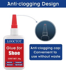 30g Shoe Glue,Boot Glue,Super Instant Glue for Shoe and Sole Repair,Shoe Heel…