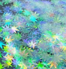 Cannabis Pot weed leaf Shape Glitter marijuana green, neon, purple white. Silver