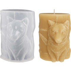 Wolf Cylinder Silicone Mold Resin Mold Animal Candle Mold Animal Soap Wax Candle
