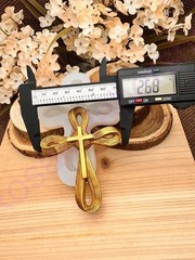 Golden bow Cross handmade silicone mold for crafts