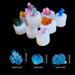 Allazone Crystal Resin Molds, 10 PCS Crystal Cluster Silicone Molds Quartz Rock