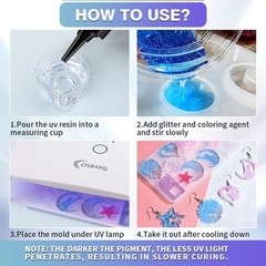 Clear UV Resin Fast Curing Hard Transparent Glue For Jewelry Making Craft Castin
