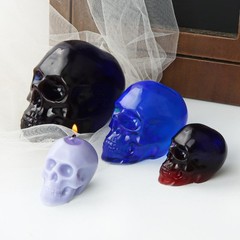 3d Skull Silicone Mold Epoxy Resin Candle Sculpture Halloween Decoration