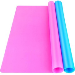 Silicone Mat for Resin Molds, 2 PCS 15.7″ x 11.7″ Playdough Mat, Silicone Mat