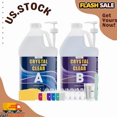 2 Gallon Crystal Clear Epoxy Resin Kit, Self Leveling, High Gloss