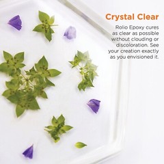 Rolio – Epoxy Resin and Hardener 32 oz Kit, Crystal Clear, Glossy, UV Resistant