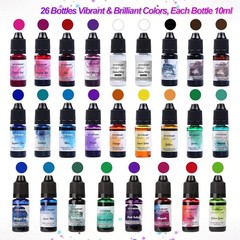 Alcohol Ink Set 26 Colors Epoxy Resin Dye 0.35oz Vibrant Resin Art