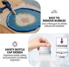 Epoxy Resin 1 Gallon Kit, Crystal Clear Epoxy Resin High Gloss, Easy Mix 1:1 Bub