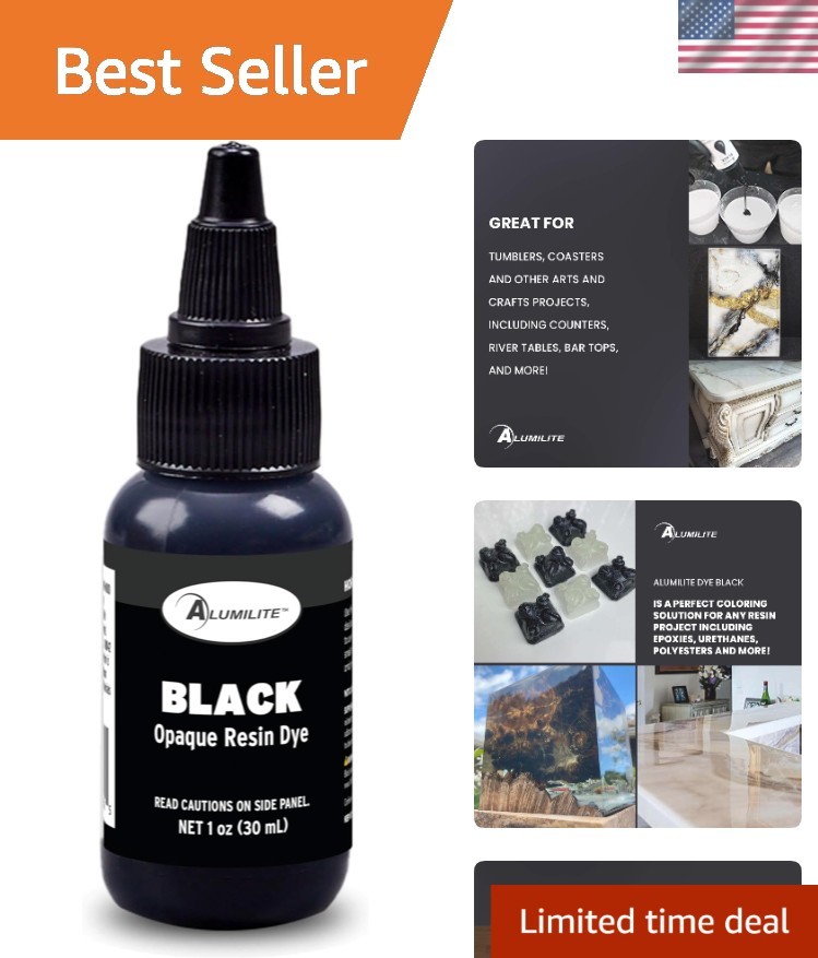 Liquid Color Dye Black – 1 oz, Highly Concentrated, Versatile for Resin & Art…