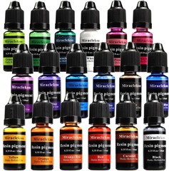 Translucent 18-Color Epoxy Resin Colorant Set – Ideal for Crafting Enthusiasts