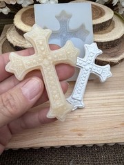 Gemstone Cross handmade silicone mold for crafts