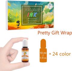 Alcohol Ink Set – 24 Vibrant Colors for Resin Art, Petri Dish Making, Epoxy P…