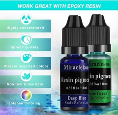 Translucent 18-Color Epoxy Resin Colorant Set – Ideal for Crafting Enthusiasts