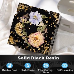 EPOXY RESIN Black Resin Epoxy,44OZ Bubble Free & High-Gloss Epoxy Kit,Self Le…