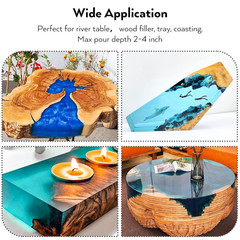 1.5 Gallon Deep Pour Epoxy Resin Kit, 2 to 4 Inch Depth High Gloss & Clear, Bubb