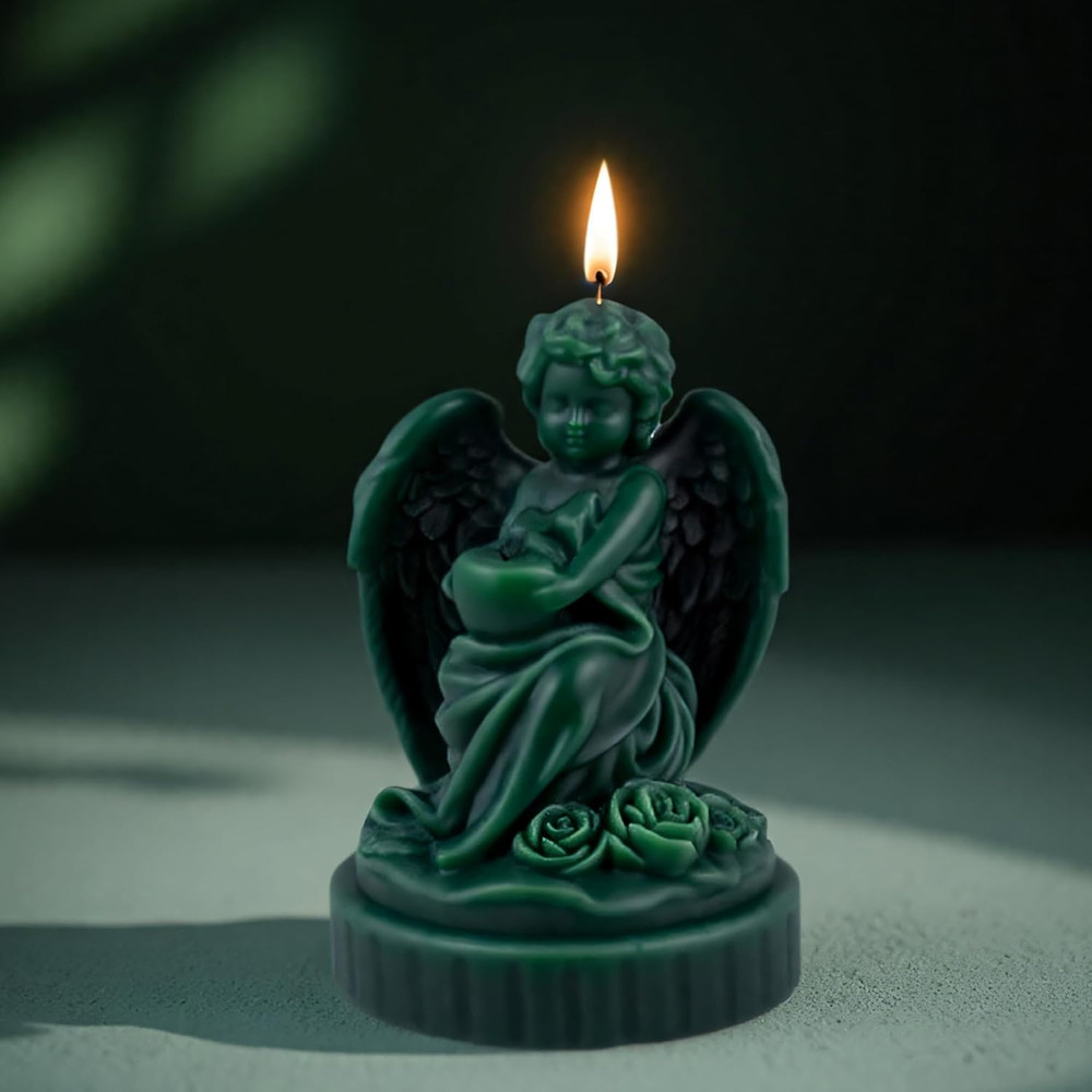 Baby Wing Angel Cylinder Molds Silicone Wave Spiral Candle Mold – Silicone Resin