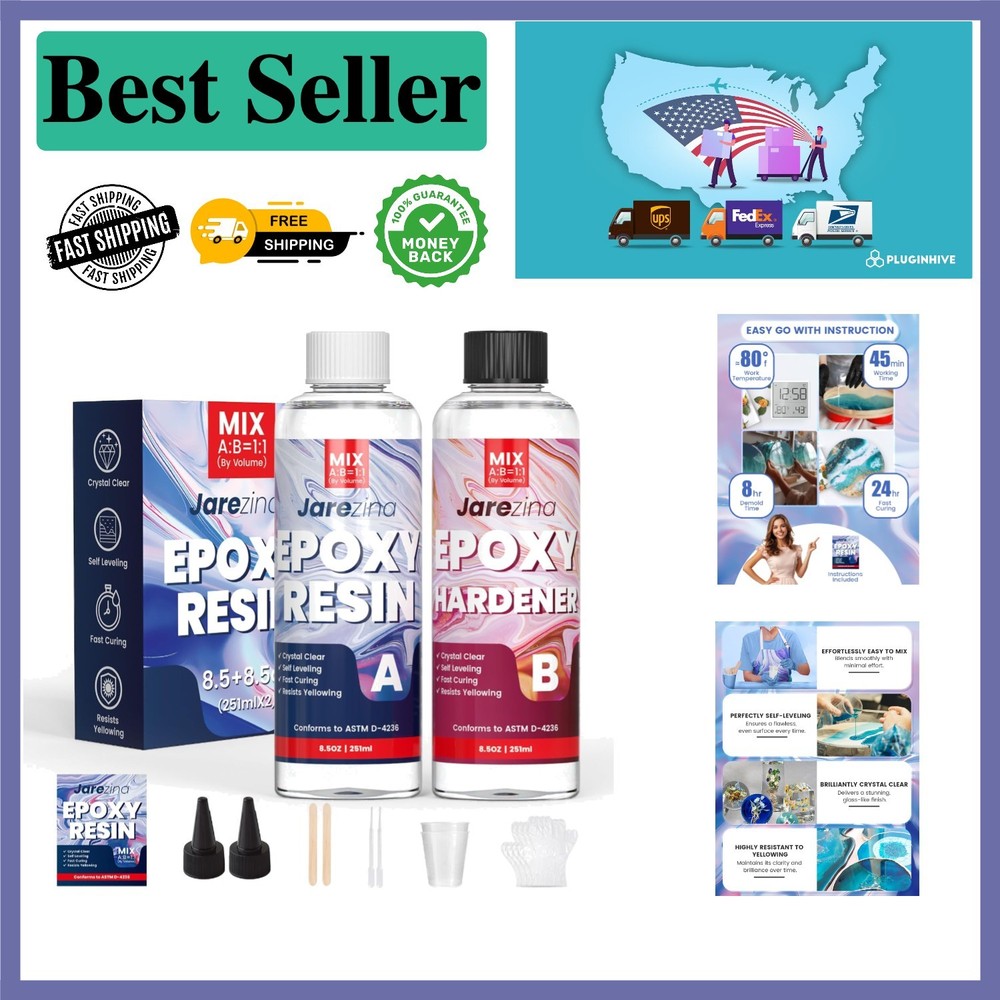 Best 17OZ Art Resin – Self-Leveling, Bubble-Free with High Gloss Finish