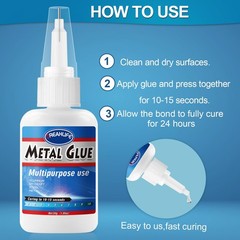Super Glue for Metal Repair, 30g Adhesive Glue for Stainless Steel Repair, Super