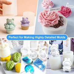 Silicone Mold Making Kit, 38.8oz 15A Elastic Liquid Silica Gel for Casting Resin