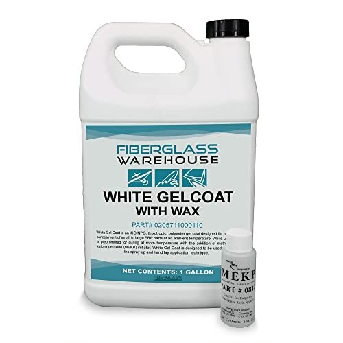 White Gel Coat – 1 Gallon Waxed with 2oz Catalyst, Repairs, Composite Coating