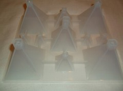 US SELLER 11 CAVITY SILICONE TRAY MOLD EPOXY RESIN CASTING CRAFT pyramid or cone