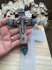Crucifix-double Cross Silicone Mold for Fondant-Resin-polymer Clay-Handcrafts
