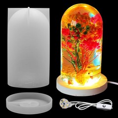 3 Pcs Large Spherical Cylinder Light Resin Silicone Mold Lamp Holder Mold for…