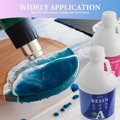 Epoxy Resin 1 Gallon – Crystal Clear Epoxy Resin Kit – Self-Leveling, High-Gl…