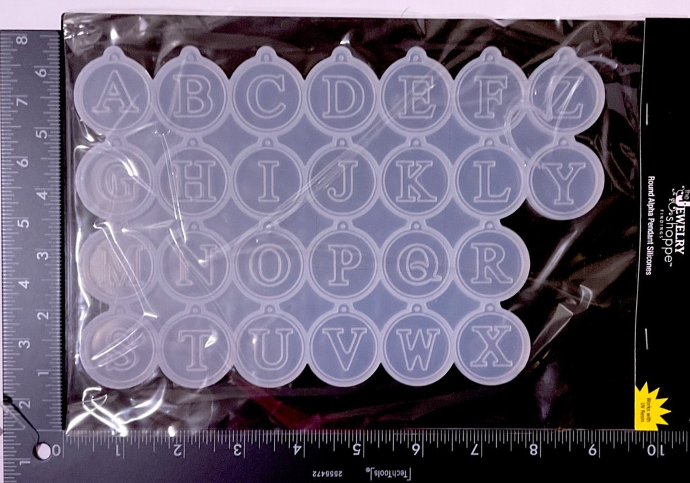 Alphabet Letter Pendant Silicone Mold for Resin/Jewelry/Casting/Epoxy USA Seller