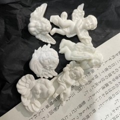 5pcs Resin Baroque Angel Props Accessories Phone Craft Case Home Self Decor DIY