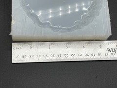 Lg 5 oz Volume Silicone Crystal Edged Tapered Coaster Mold