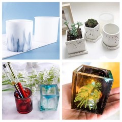3 Pcs Cup Resin Silicone Mold, Makeup Brush Holder Organizer Cylinder Craft E…