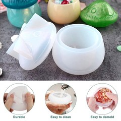DIY Silicone Resin Casting Mold Mushroom Storage Box Epoxy Craft Moulding Tool