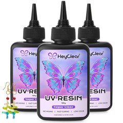 300g UV Resin Kit Super Clear Hard Fast Cure Low Odor Jewelry DIY Crafts