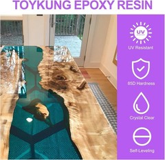 Deep Pour Epoxy Resin, 1.5 Gallon 2 to 4 Inch Depth Crystal Clear Bubble Free