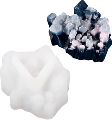 Allazone Crystal Resin Molds, 10 PCS Crystal Cluster Silicone Molds Quartz Rock