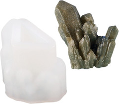 Allazone Crystal Resin Molds, 10 PCS Crystal Cluster Silicone Molds Quartz Rock