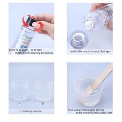 1:1 Clear Epoxy Resin Kit Crystal Casting Art Resin DIY Jewelry Craft Set