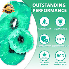 1 Gallon 2 Part Crystal Clear Epoxy Resin Kit High Gloss UV Resistant DIY Crafts