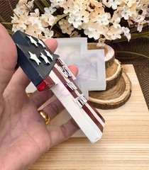 American Flag-4July Cross handmade silicone mold for crafts