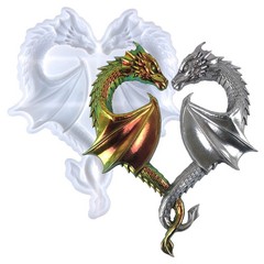 3D Crystal Dragon Silicone Mold – Heart Gemstone Dragon Resin Mold for Epoxy/…